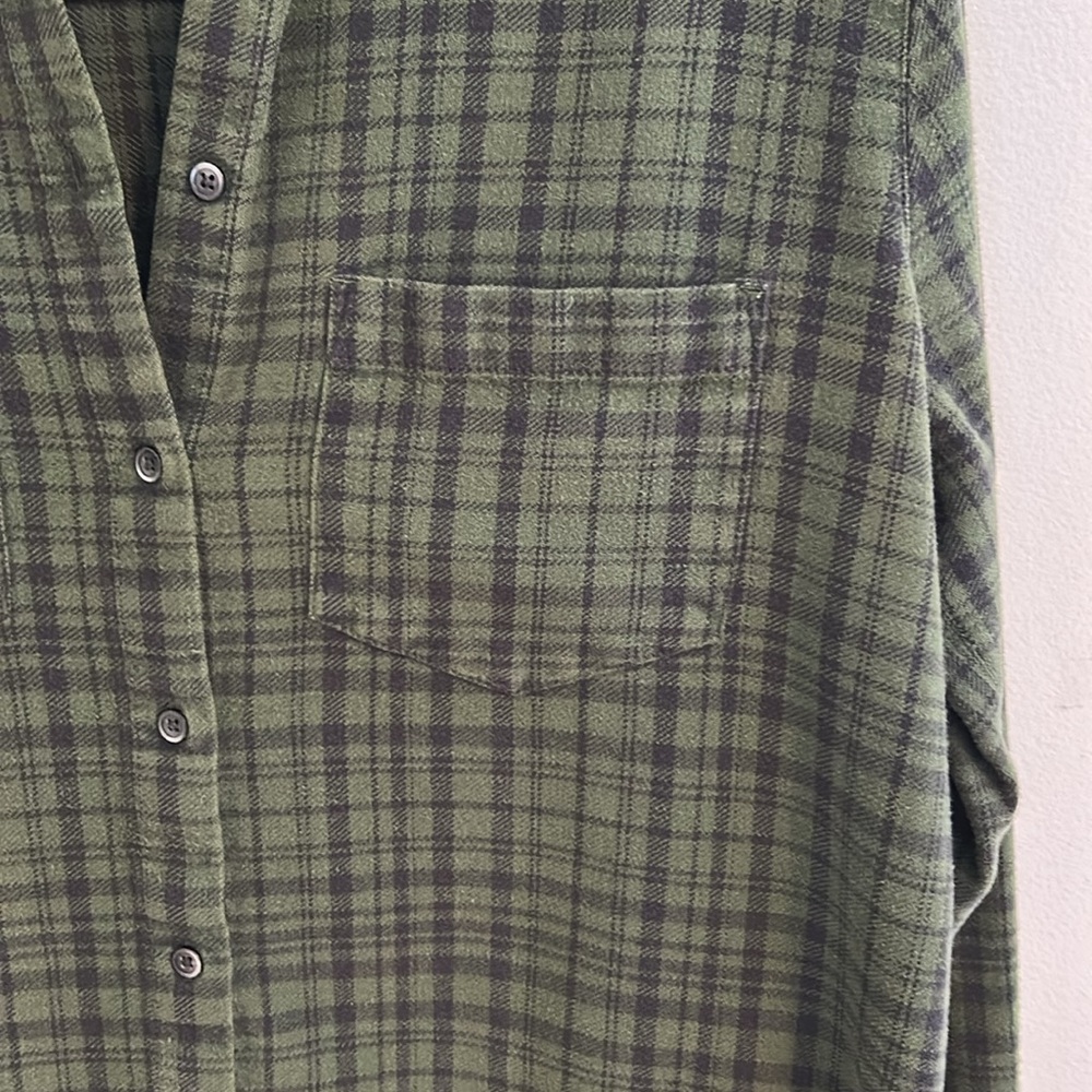 Madewell Women’s Boyshirt oversized Flannel.100% Cotton Size Small. Hunter Green - Picture 4 of 11